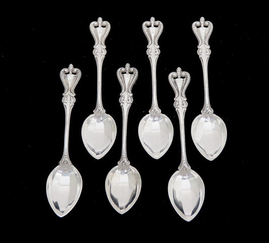 Fine Set 6 Towle Sterling Silver Old Colonial Demitasse Coffee Spoons