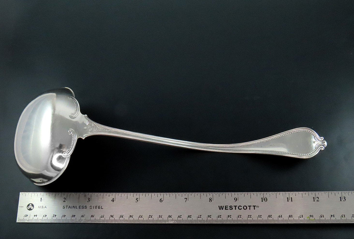 Great Towle Old Newbury Sterling Silver Large Soup Punch Ladle 12 3/4"