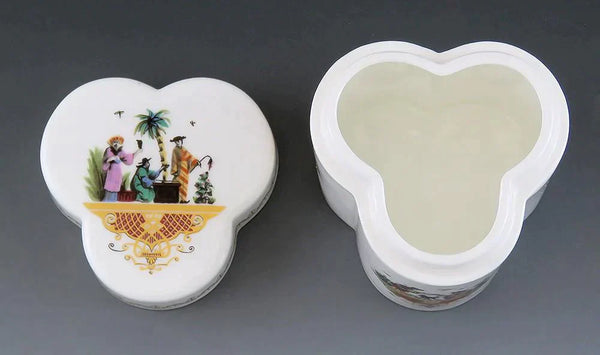 Royal Worcester 3849 Trefoil Porcelain Trinket Box Dresser Box