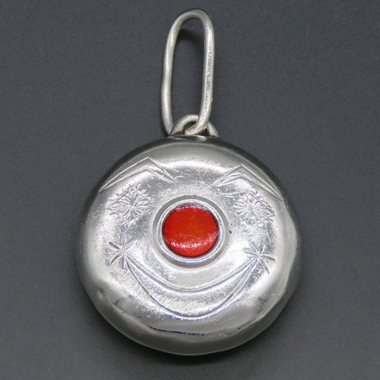 Unique Retro Towle Sterling Silver Enamel Red Nose Clown Face Baby Rattle Charm