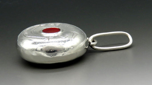 Unique Retro Towle Sterling Silver Enamel Red Nose Clown Face Baby Rattle Charm