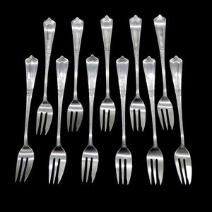 11 Antique Sterling Silver Gorham Domestic 1881 Dessert Forks NO MONO 6"