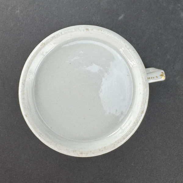Set 6 1790-1820 English White Gold Porcelain Straight Sided Coffee or Tea Cups