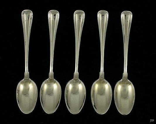 5 Old Antique Gorham Old French 1904 Threaded Handle Demitasse Spoons R Mono
