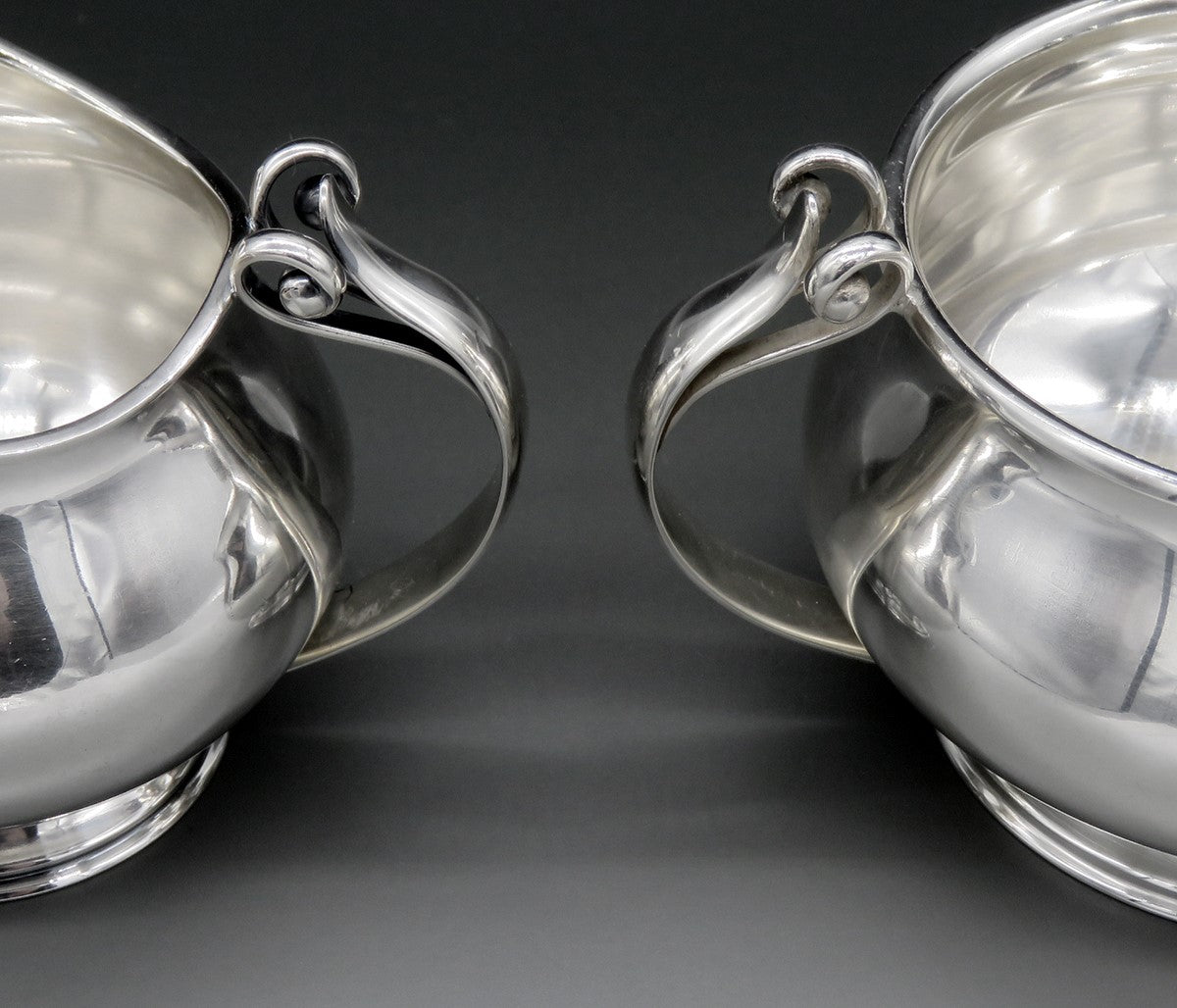 Vintage Cohr Danish Sterling Silver Arts & Crafts Tea Creamer Sugar Bowl NO MONO