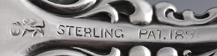 Fine Whiting Louis XV 1891 Sterling Silver Serving Fork 8 3/4"