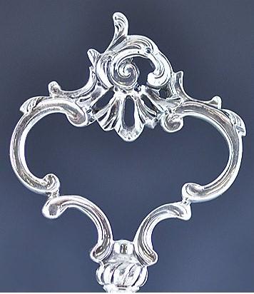 NICE 1768 ENGLISH SILVER & GLASS CONDIMENT SET