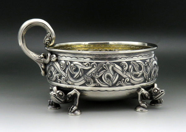 Rare Henrik Moller Silver Dragestil Dragon Gargoyle Knotwork Bowl Møller