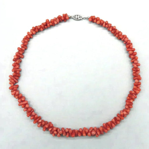 1850 to 1880 Victorian Coral Dumbell Style Necklace