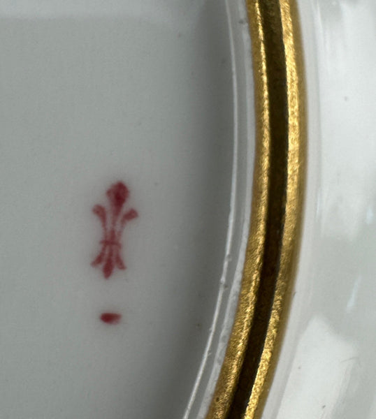 Set 12 c1920s Royal Doulton Noke's Tiffany Co Raised Gilt Rim 9.5" Soup Bowls