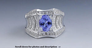 Gorgeous 1.44ct Tanzanite Diamond 18k White Gold Ring