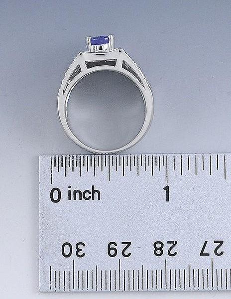 Gorgeous 1.44ct Tanzanite Diamond 18k White Gold Ring