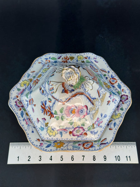 Fine c1920s Mason's Ironstone China Flying Bird Covered Bowl Tureen Serving Dish