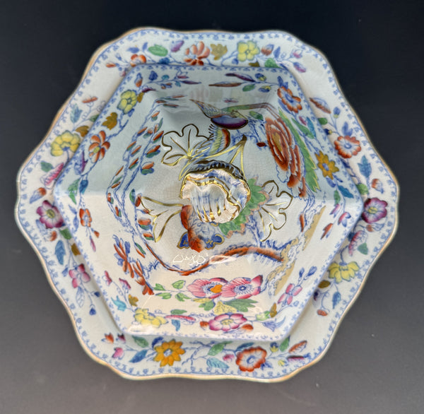 Fine c1920s Mason's Ironstone China Flying Bird Covered Bowl Tureen Serving Dish