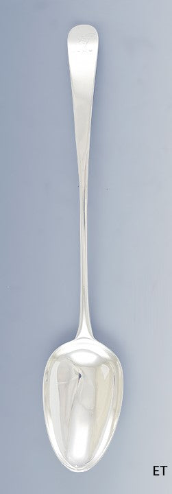 Fine 1783 English Georgian Sterling Silver Stuffing Platter Serving Spoon 11.5"