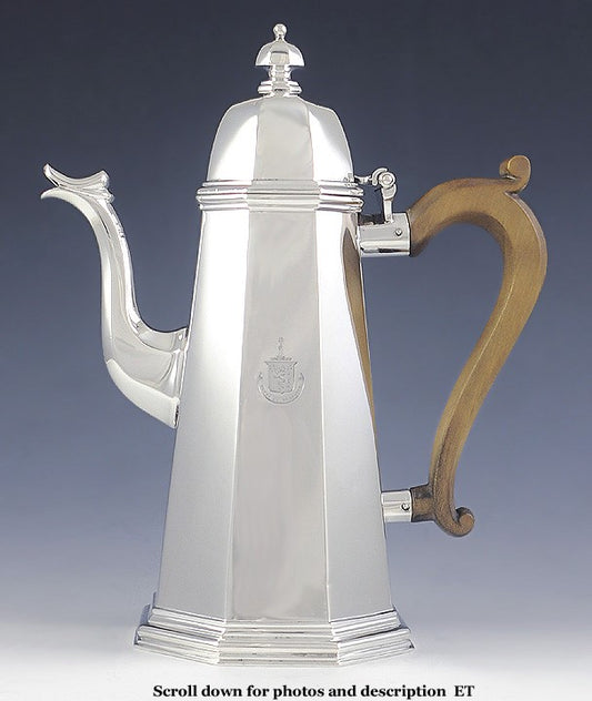 Tiffany Co Britannia Sterling Silver 1700s Repro Lighthouse Teapot Coffeepot
