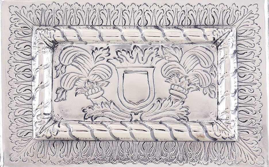Fab Mid 1800s European Silver Gadroon Edge Box w/Nice Hand Engraving