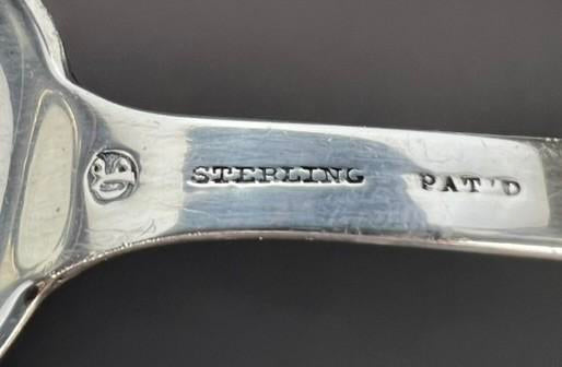 Fine Durgin/Gorham Sterling Silver Fairfax 6.75" Ice Tongs Gothic M Mono