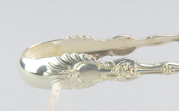 Rare Whiting Sterling Silver Radiant Pat. Asparagus Serving Tongs