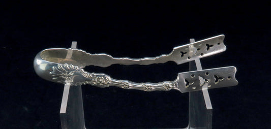 Rare Whiting Sterling Silver Radiant Pat. Asparagus Serving Tongs