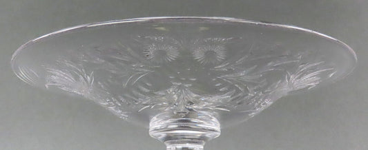 Stunning Pairpoint Glass Crystal Tazza Compote Hand-Cut Floral Pattern