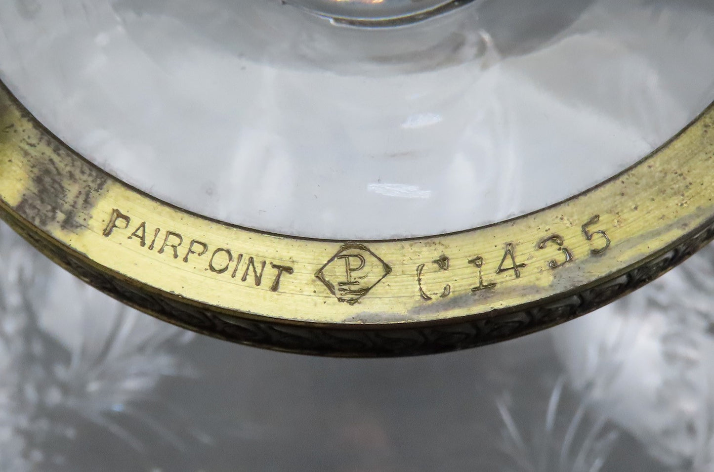 Stunning Pairpoint Glass Crystal Tazza Compote Hand-Cut Floral Pattern