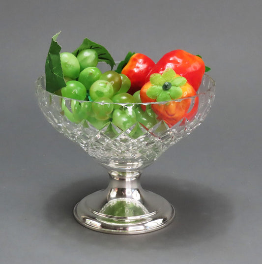 Charming ABP Hawkes Cut Glass Sterling Silver Small Pedestal Bowl Compote