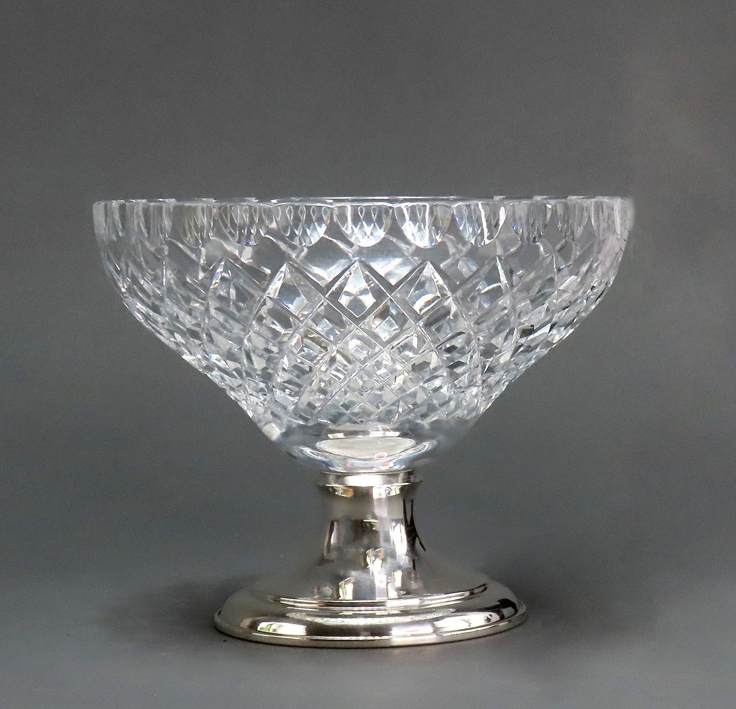 Charming ABP Hawkes Cut Glass Sterling Silver Small Pedestal Bowl Compote