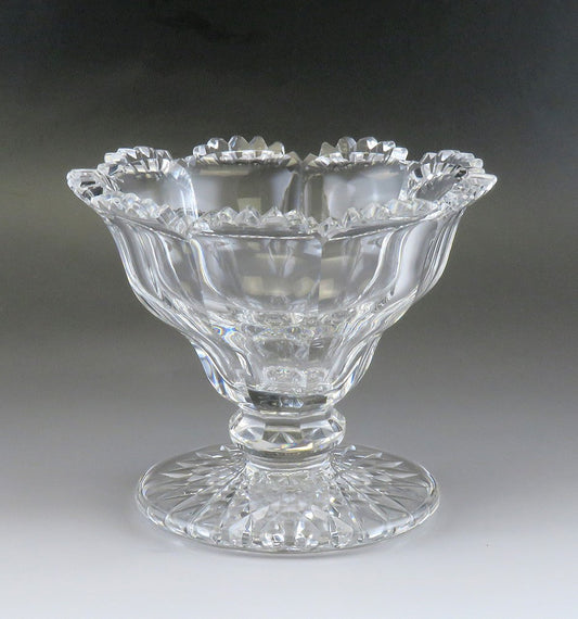Antique ABP or Irish Cut Crystal Glass Compote Pedestal Bowl or Dish