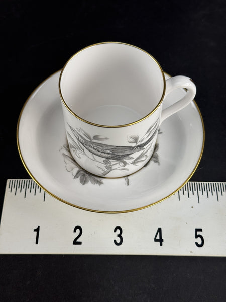 Charming Set Spode Bone China Songbird Bird Demitasse 8 Cups 9 Saucers