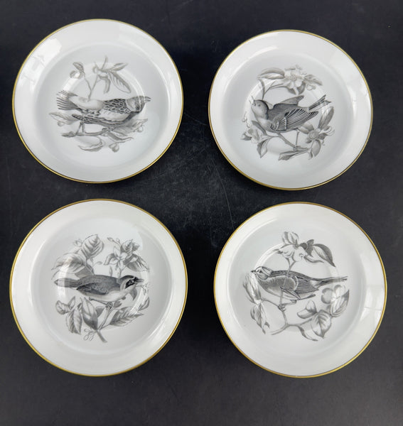 Charming Set Spode Bone China Songbird Bird Demitasse 8 Cups 9 Saucers
