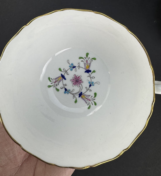 12 Coalport Fanfare Japan 2 Handle Bullion Soups with Under Plates