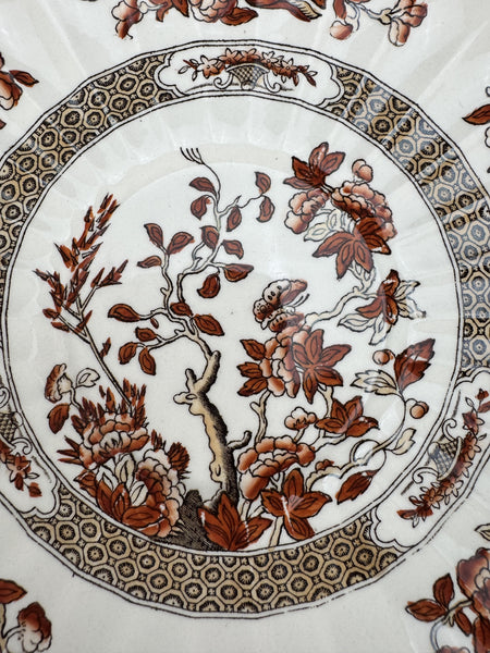 6 Old Copeland Spode India Tree 2 Handled Soups and Saucers