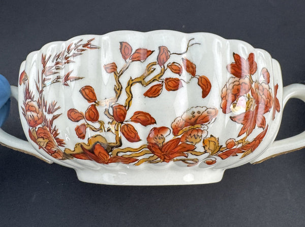 6 Old Copeland Spode India Tree 2 Handled Soups and Saucers