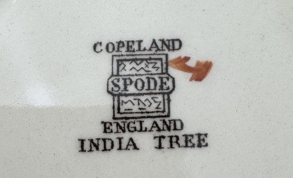 6 Old Copeland Spode India Tree 2 Handled Soups and Saucers