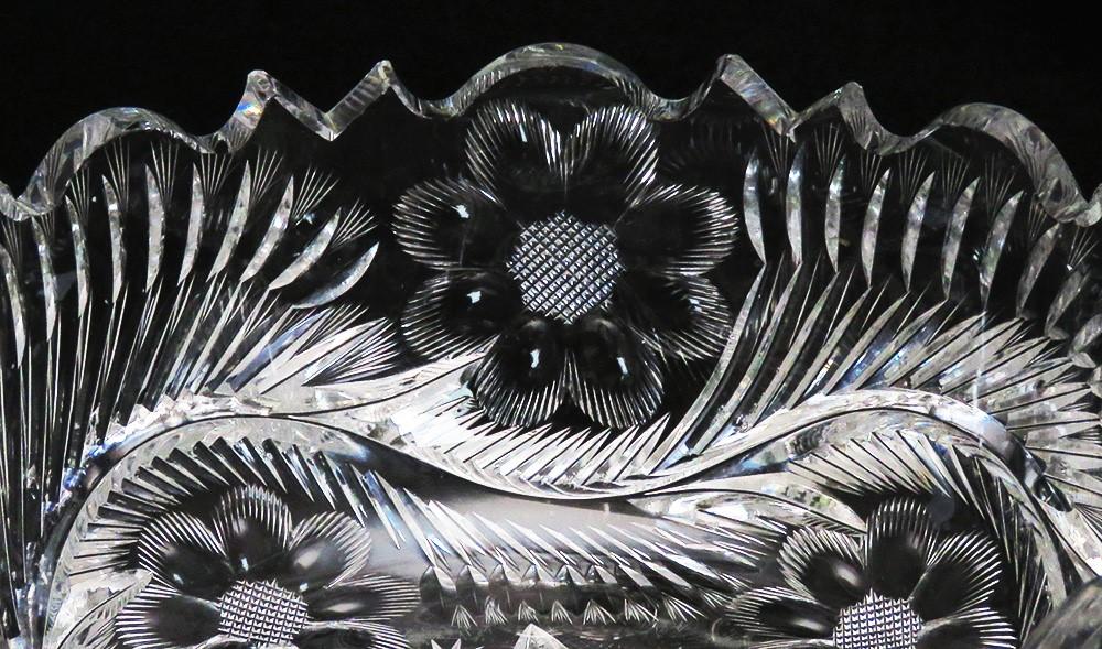 Incredible Hand Made Libbey American Brilliant Cut Glass Bowl Crystal
