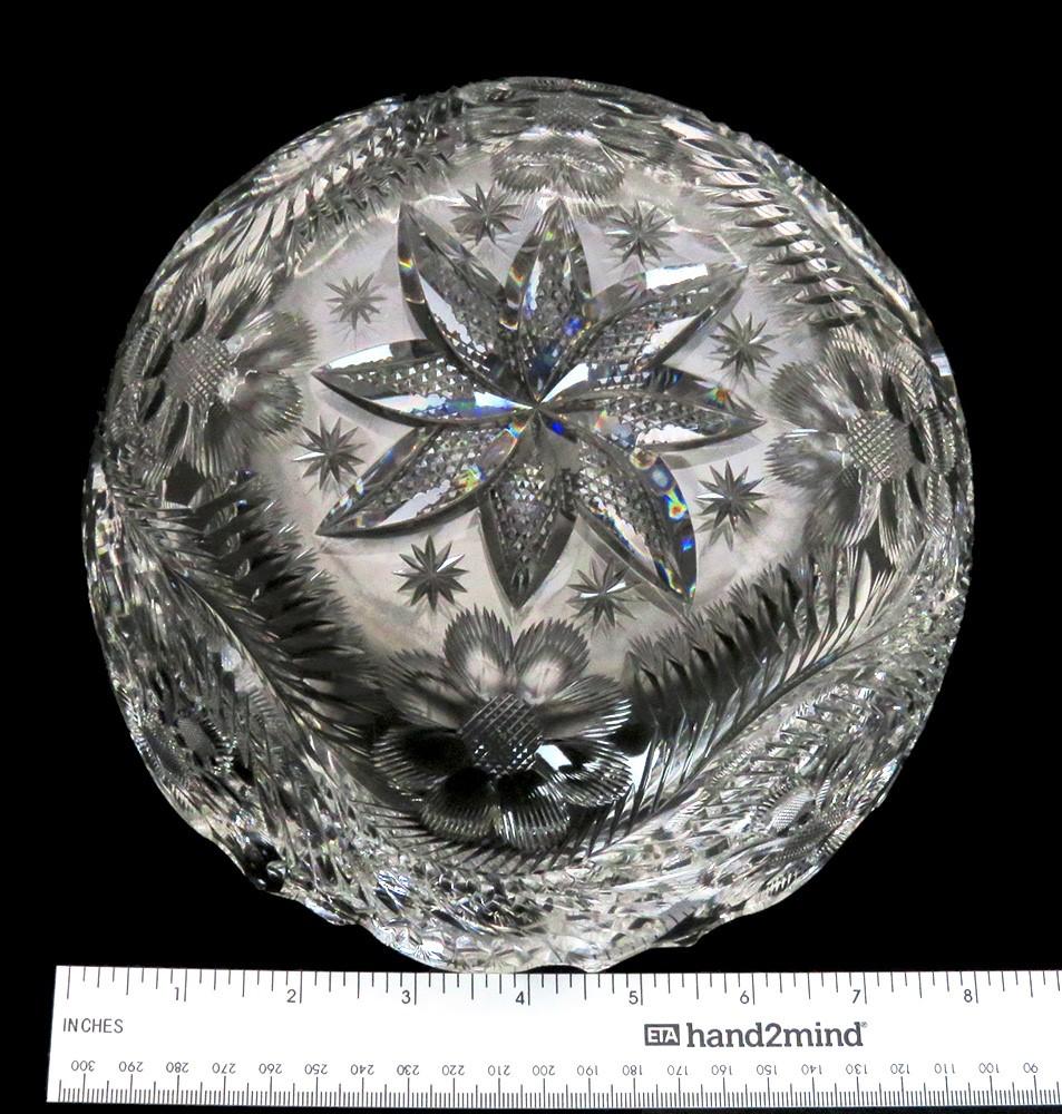 Incredible Hand Made Libbey American Brilliant Cut Glass Bowl Crystal