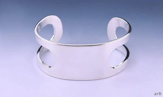Stunning Contemporary Sterling Silver 7" Cuff Bracelet