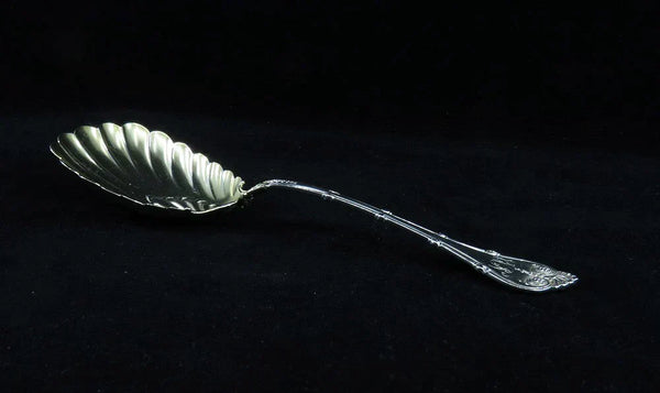 Antique Whiting New Empire 1892 Sterling Silver Gold Bowl Serving Spoon