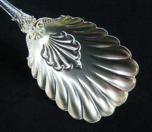 Antique Whiting New Empire 1892 Sterling Silver Gold Bowl Serving Spoon