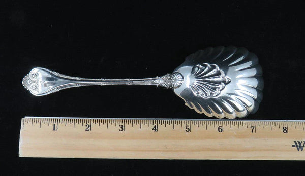 Antique Whiting New Empire 1892 Sterling Silver Gold Bowl Serving Spoon