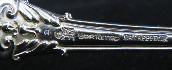 Antique Whiting New Empire 1892 Sterling Silver Gold Bowl Serving Spoon