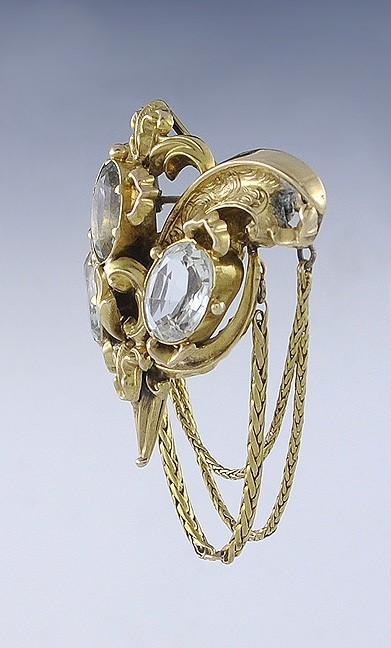 Lovely Victorian 14k Gold Aquamarine Brooch/Pendant