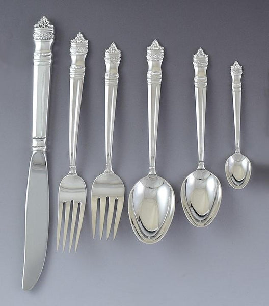 35pc Towle Danish Baroque Sterling Silver Flatware Silverware Service Set