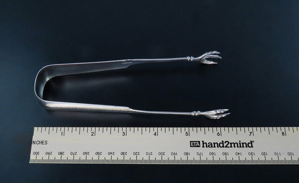 Great Pair c1820s American Coin Silver Sugar Nips Tongs by Pardon Miller