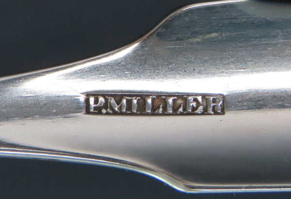 Great Pair c1820s American Coin Silver Sugar Nips Tongs by Pardon Miller