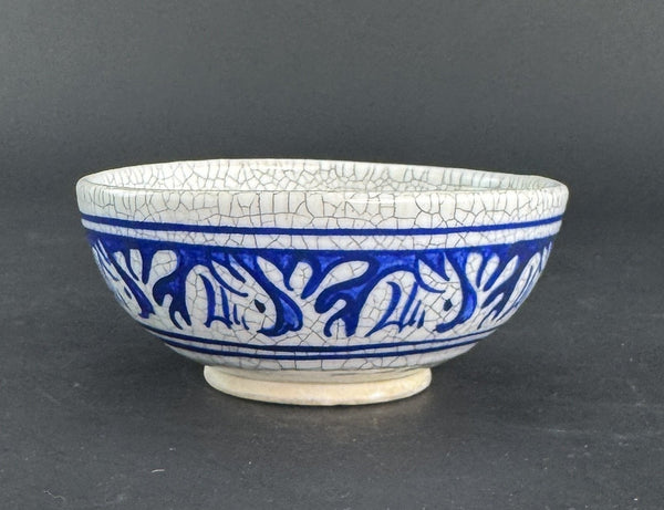 Excellent Antique Signed Dedham Pottery Rabbit Crackle Glaze Bowl 4.5"
