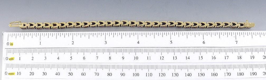 Stylish ~15ct Garnet & 14k Gold Bracelet