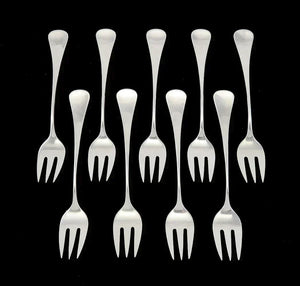 9 Vintage Sterling Silver Sorensen Patricia Art Moderne Salad/Lunch Forks 6 3/4"