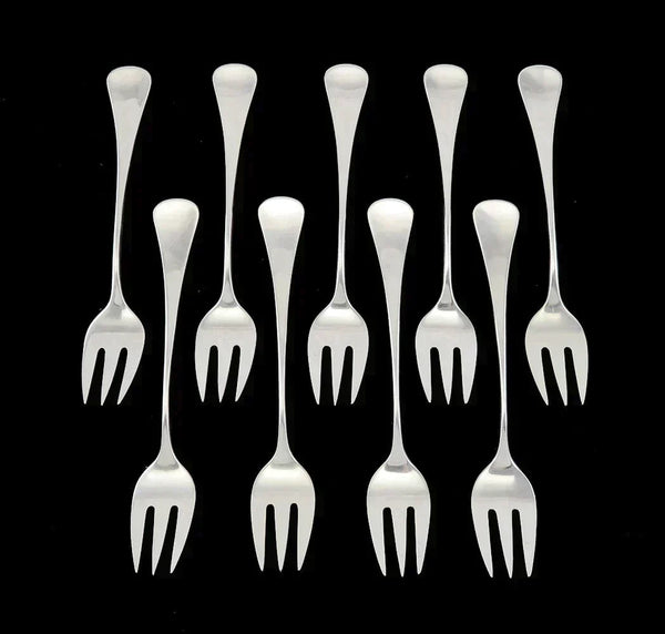 9 Vintage Sterling Silver Sorensen Patricia Art Moderne Salad/Lunch Forks 6 3/4"